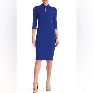 Donna Morgan Crepe Three-Quarter Sleeve Sheath Dress size 12